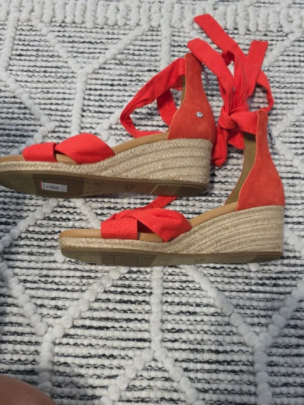 UGG Red Knot-Front Wedge Sandals